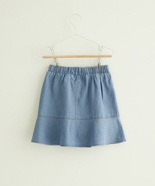 ROPE' PICNIC（ロペピクニック）の「【KIDS】デニム切り替えフレアスカート（デニムスカート・キッズ・ネイビー/サックスブルー・120/130/140/150）」の5枚目の写真