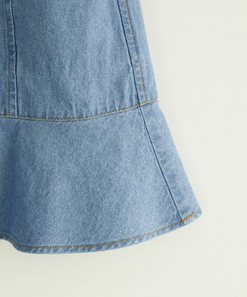 ROPE' PICNIC（ロペピクニック）の「【KIDS】デニム切り替えフレアスカート（デニムスカート・キッズ・ネイビー/サックスブルー・120/130/140/150）」の9枚目の写真