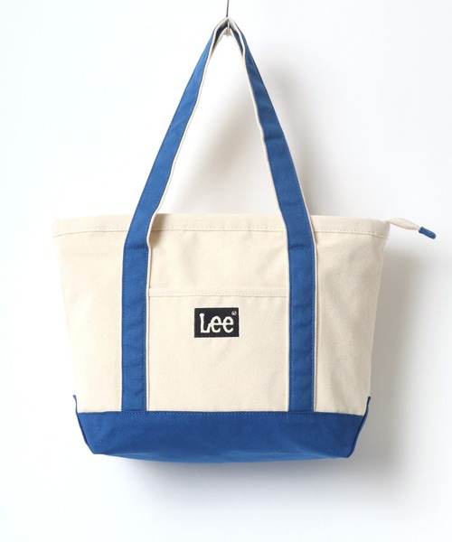 Lee(リー)の「Lee/リー キャンバス ロゴ カラー配色 トートバッグ(トートバッグ・レディース・ホワイト×ブラック/ホワイト×グリーン/ホワイト×グレー/ホワイト×ネイビー・FREE)」の4枚目の写真