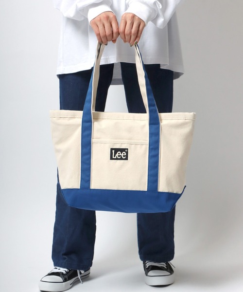 Lee(リー)の「Lee/リー キャンバス ロゴ カラー配色 トートバッグ(トートバッグ・レディース・ホワイト×ブラック/ホワイト×グリーン/ホワイト×グレー/ホワイト×ネイビー・FREE)」の18枚目の写真