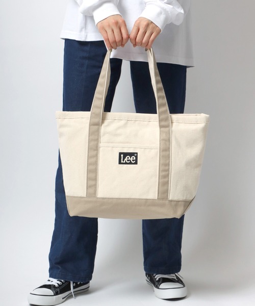 Lee(リー)の「Lee/リー キャンバス ロゴ カラー配色 トートバッグ(トートバッグ・レディース・ホワイト×ブラック/ホワイト×グリーン/ホワイト×グレー/ホワイト×ネイビー・FREE)」の17枚目の写真