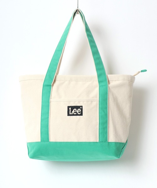 Lee(リー)の「Lee/リー キャンバス ロゴ カラー配色 トートバッグ(トートバッグ・レディース・ホワイト×ブラック/ホワイト×グリーン/ホワイト×グレー/ホワイト×ネイビー・FREE)」の5枚目の写真