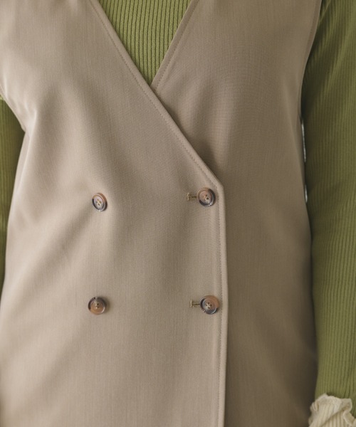 idem（イデム）の「3way gilet jumper skirt / 3wayジレジャンパースカート【サイズ展開あり】（ジャンパースカート・レディース・チャコールグレー/ベージュ・SMALL/FREE）」の20枚目の写真