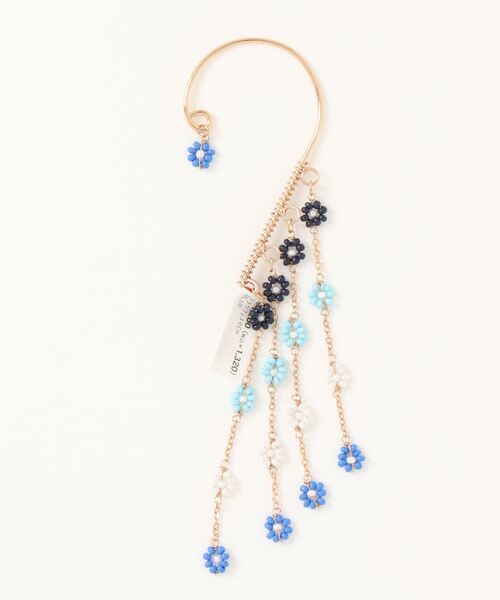 チャイハネ（チャイハネ）の「【チャイハネ】フラワーフェスタイヤーフック（イヤーカフ・レディース・ターコイズブルー/ブルー/ブラック/ピンク・FREE）」の5枚目の写真