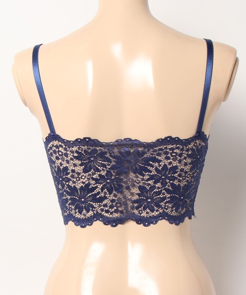 Lace Ladies(レースレディース)の「フラワーレースカップ付きインナー(ナイトブラ・レディース・ネイビー/ホワイト/ブラック/ワインレッド・FREE)」の6枚目の写真