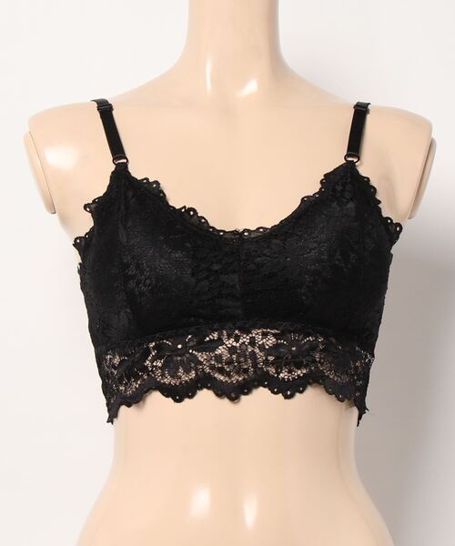 Lace Ladies(レースレディース)の「フラワーレースカップ付きインナー(ナイトブラ・レディース・ネイビー/ホワイト/ブラック/ワインレッド・FREE)」の8枚目の写真