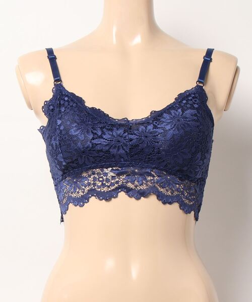 Lace Ladies(レースレディース)の「フラワーレースカップ付きインナー(ナイトブラ・レディース・ネイビー/ホワイト/ブラック/ワインレッド・FREE)」の7枚目の写真