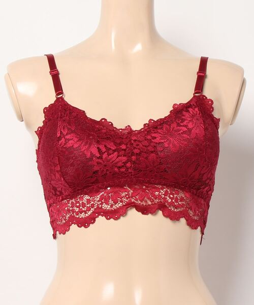 Lace Ladies(レースレディース)の「フラワーレースカップ付きインナー(ナイトブラ・レディース・ネイビー/ホワイト/ブラック/ワインレッド・FREE)」の10枚目の写真