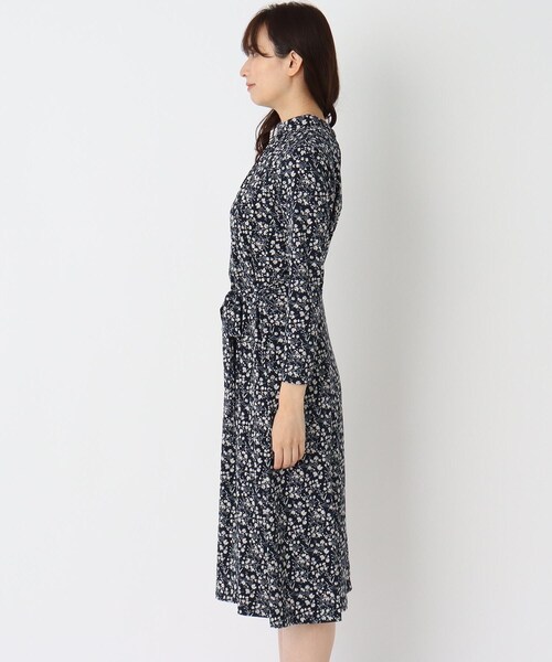 LAURA ASHLEY(ローラアシュレイ)の「【洗える】エルジン柄マットジャージワンピース(ワンピース・レディース・ネイビー系6・40/38)」の12枚目の写真