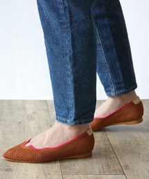 Fin | ポインテッドニットフラットシューズ【低反発スポンジ入り】(パンプス)