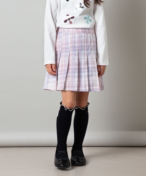 a.v.v（アーヴェヴェ）の「[100-130]インナーパンツ付きプリーツスカート（スカート・キッズ・ブラック/ピンク・120/130/100/110）」の21枚目の写真