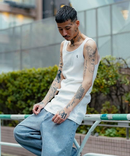 Subciety（サブサエティ）の「RIB TANK TOP（タンクトップ・メンズ・ホワイト/ブラック・MEDIUM/LARGE/X-LARGE/SMALL）」の9枚目の写真