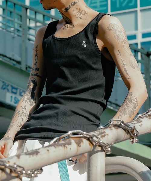 Subciety（サブサエティ）の「RIB TANK TOP（タンクトップ・メンズ・ホワイト/ブラック・MEDIUM/LARGE/X-LARGE/SMALL）」の14枚目の写真