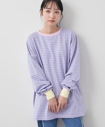earth music&ecology | トリカラーボーダーロンTEE(Tシャツ/カットソー)