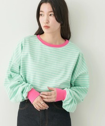 earth music&ecology | トリカラーボーダーロンTEE(Tシャツ/カットソー)