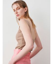 ELENDEEK | スクエアーネックパッドカットソー(タンクトップ)