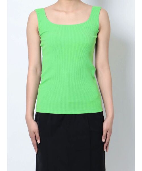 ELENDEEK（エレンディーク）の「スクエアーネックパッドカットソー（タンクトップ・レディース・オフホワイト/ブラック/グリーン/ベージュ・FREE）」の16枚目の写真