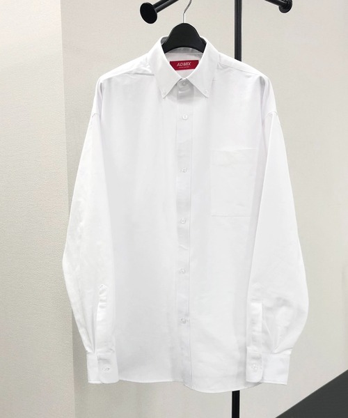 ADMIX/ATELIER SAB MEN(アドミックスアトリエサブメン)の「高密度コットンオックス / ルーズサイズ ボタンダウンシャツ(シャツ/ブラウス・メンズ・ブルーグレー/ブラック/ホワイト・50/48)」の1枚目の写真