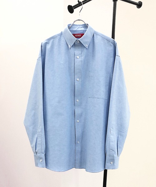 ADMIX/ATELIER SAB MEN(アドミックスアトリエサブメン)の「高密度コットンオックス / ルーズサイズ ボタンダウンシャツ(シャツ/ブラウス・メンズ・ブルーグレー/ブラック/ホワイト・50/48)」の7枚目の写真