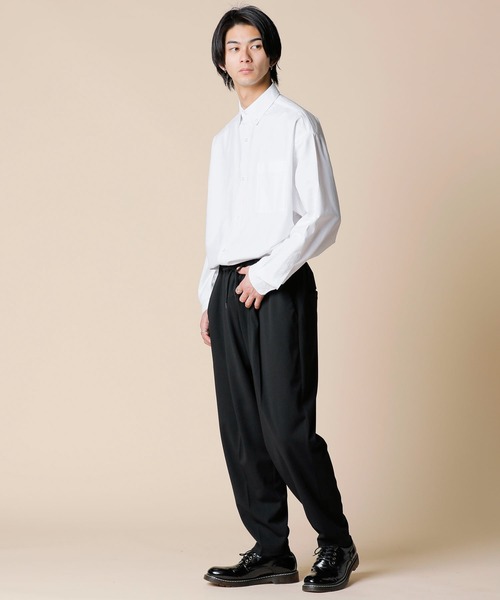 ADMIX/ATELIER SAB MEN(アドミックスアトリエサブメン)の「高密度コットンオックス / ルーズサイズ ボタンダウンシャツ(シャツ/ブラウス・メンズ・ブルーグレー/ブラック/ホワイト・50/48)」の17枚目の写真