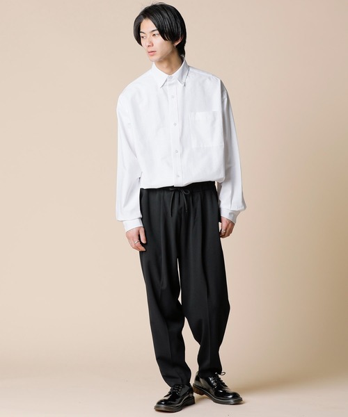 ADMIX/ATELIER SAB MEN(アドミックスアトリエサブメン)の「高密度コットンオックス / ルーズサイズ ボタンダウンシャツ(シャツ/ブラウス・メンズ・ブルーグレー/ブラック/ホワイト・50/48)」の21枚目の写真