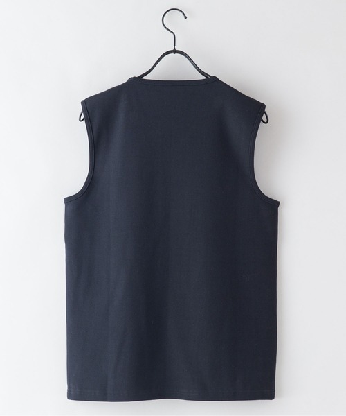 Blue Standard （ブルースタンダード）の「【BLUE STANDARD/ブルースタンダード】抗菌防臭 テレコ素材使用 リブ ノースリーブ インナー Vネック（タンクトップ・メンズ・ホワイト/ブラック/杢グレー・MEDIUM/LARGE/X-LARGE）」の16枚目の写真