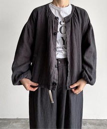 vent blanc（ヴァンブラン）の「vent blanc  ヴァンブラン リトアニアリネンデザインギャザーブルゾン（ブルゾン）」