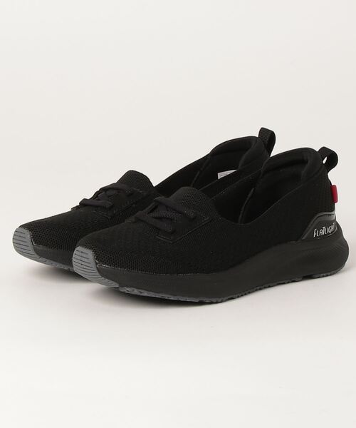 ABC-MART(エービーシーマート)の「ABC SELECT エービーシーセレクト KNIT FRONT GORE スリッポン W1030 BLACK(スリッポン・レディース・ブラック・8/7h/5h/6h/7/6)」の1枚目の写真