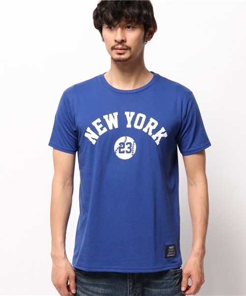 OUTLET(アウトレット)の「【CIAOPANIC TYPY】NEWYORKプリントTee(Tシャツ/カットソー・メンズ・ブルー/グレー・SMALL/MEDIUM)」の3枚目の写真