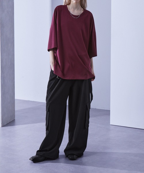 【関税込み】Rohe ブラック オーバーサイズ Tシャツ US オーバルR Tシャツ（USオーバーサイズ） | アパレル