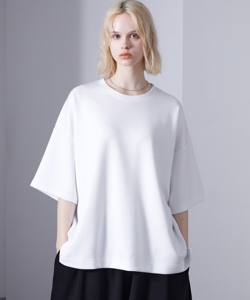 Loose/ルース(ルース)の「ハイドレープ トロミポンチ オーバーサイズTシャツ(Tシャツ/カットソー・メンズ・ホワイト/ブルーグリーン/チャコールグレー/ブラック/グレイッシュブルー/アッシュグレー/オールドローズ系/ワインレッド/ブルーグレー/スモークグレー/ブラック系/ホワイト系・S/M/L/XS)」の15枚目の写真