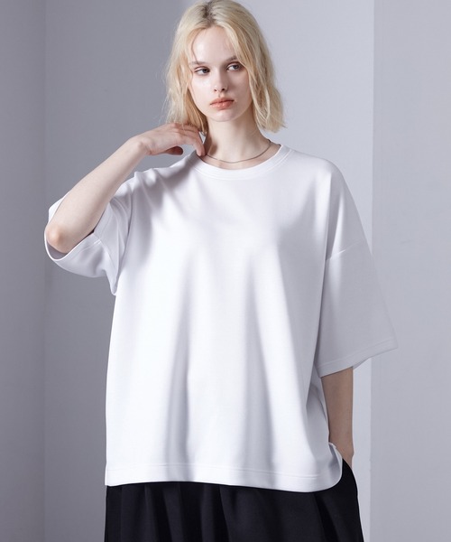 Loose/ルース(ルース)の「ハイドレープ トロミポンチ オーバーサイズTシャツ(Tシャツ/カットソー・メンズ・ホワイト/ブルーグリーン/チャコールグレー/ブラック/グレイッシュブルー/アッシュグレー/オールドローズ系/ワインレッド/ブルーグレー/スモークグレー/ブラック系/ホワイト系・S/M/L/XS)」の16枚目の写真