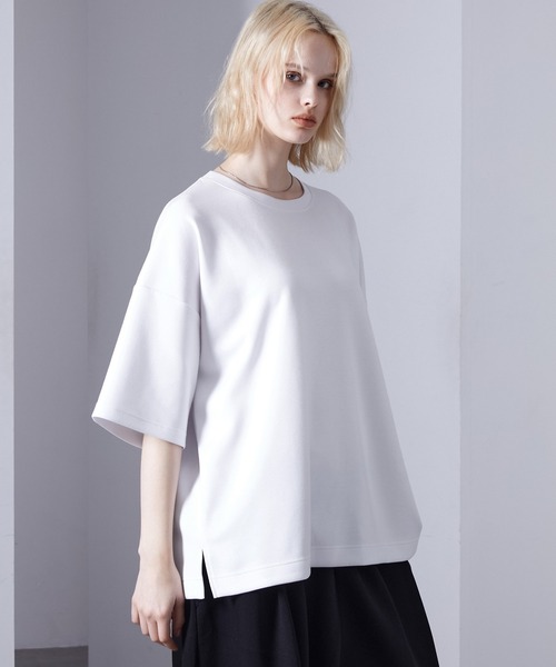 Loose/ルース(ルース)の「ハイドレープ トロミポンチ オーバーサイズTシャツ(Tシャツ/カットソー・メンズ・ホワイト/ブルーグリーン/チャコールグレー/ブラック/グレイッシュブルー/アッシュグレー/オールドローズ系/ワインレッド/ブルーグレー/スモークグレー/ブラック系/ホワイト系・S/M/L/XS)」の17枚目の写真