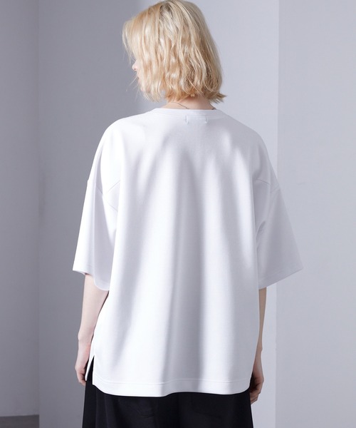 Loose/ルース(ルース)の「ハイドレープ トロミポンチ オーバーサイズTシャツ(Tシャツ/カットソー・メンズ・ホワイト/ブルーグリーン/チャコールグレー/ブラック/グレイッシュブルー/アッシュグレー/オールドローズ系/ワインレッド/ブルーグレー/スモークグレー/ブラック系/ホワイト系・S/M/L/XS)」の18枚目の写真