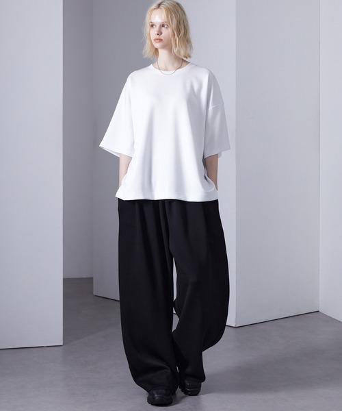 Loose/ルース(ルース)の「ハイドレープ トロミポンチ オーバーサイズTシャツ(Tシャツ/カットソー・メンズ・ホワイト/ブルーグリーン/チャコールグレー/ブラック/グレイッシュブルー/アッシュグレー/オールドローズ系/ワインレッド/ブルーグレー/スモークグレー/ブラック系/ホワイト系・S/M/L/XS)」の20枚目の写真