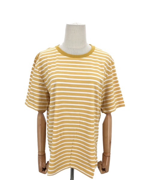 Amulet(アミュレット)の「ボーダー半袖Tシャツ(Tシャツ/カットソー・レディース・ブルー/イエロー/グリーン/ブラック・L/M)」の9枚目の写真