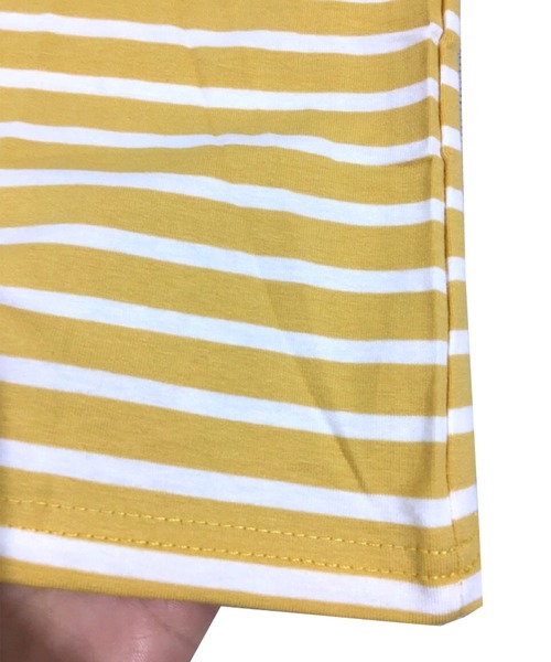 Amulet(アミュレット)の「ボーダー半袖Tシャツ(Tシャツ/カットソー・レディース・ブルー/イエロー/グリーン/ブラック・L/M)」の7枚目の写真