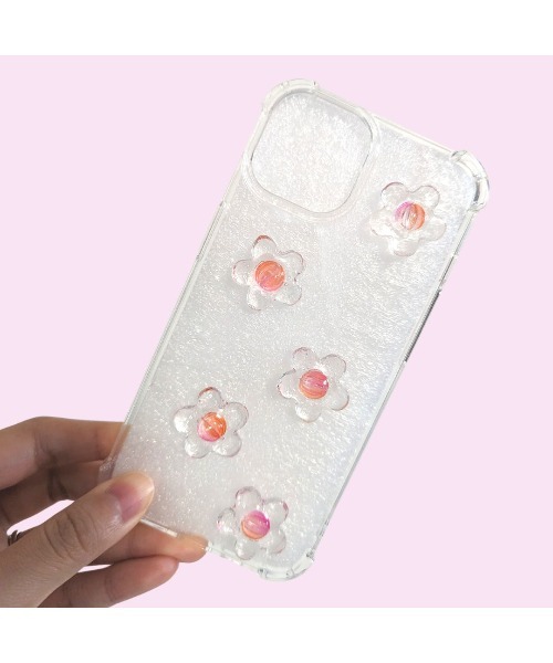 hazeleyes】お花の透明ソフトiPhoneケース（Bonbonami ボンボン