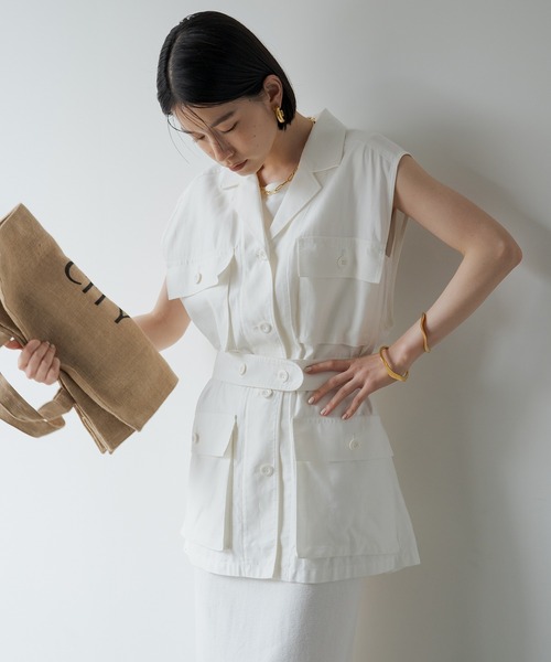 ラウンジドレス　サファリベスト ウエストベルト付 LOUNGEDRESS（ラウンジドレス）の「サファリベスト（その他アウター