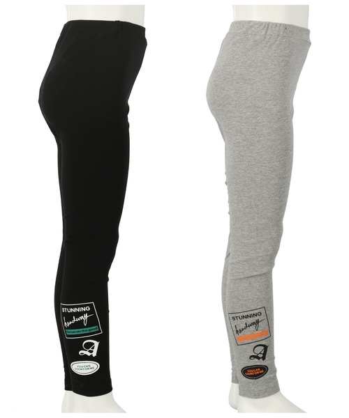 ANAP kids（アナップキッズ）の「ワッペン風プリントレギンス（レギンス/スパッツ・キッズ・ブラック/グレー・130cm/120cm/110cm/100cm）」の7枚目の写真