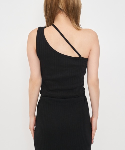 SPIRALGIRL（スパイラルガール）の「アシメリブタンクトップ（タンクトップ・レディース・ブラック/グリーン/イエロー・FREE）」の13枚目の写真