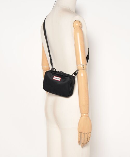 HUNTER（ハンター）の「《HUNTER》nylon keeper phone pouch（ボディバッグ/ウエストポーチ・メンズ・ブラック・フリー）」の5枚目の写真