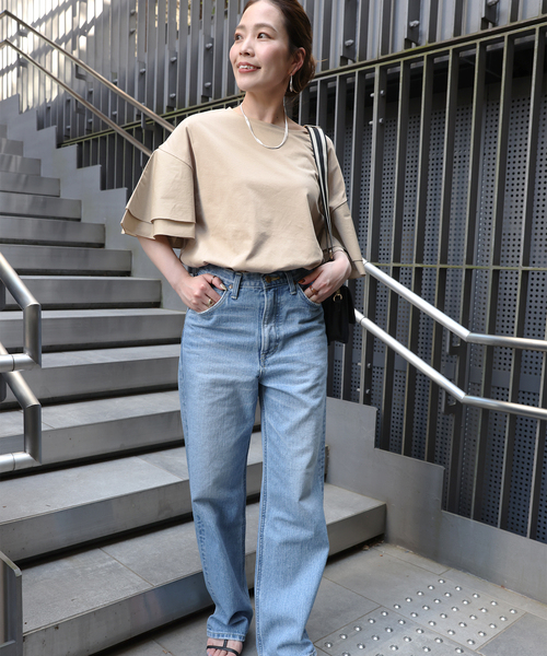 新品・未使用✨サクラ ドレープリネンラッフルスリーブシャツ 38 新品・未使用✨サクラ ドレープリネンラッフルスリーブシャツ 38