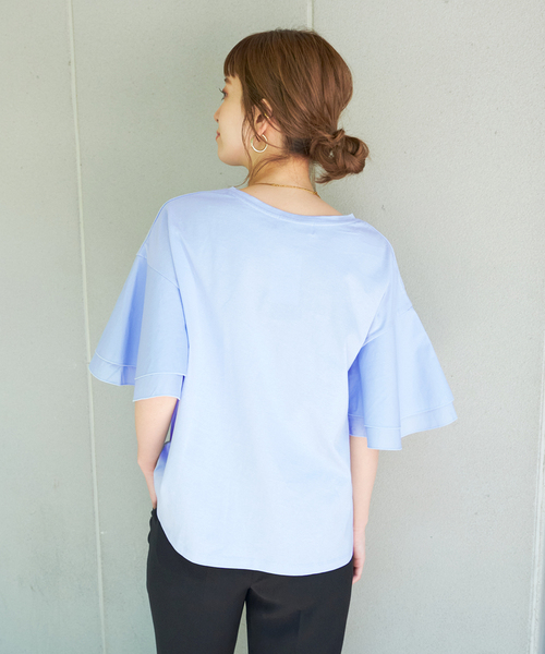 セール】【WEB限定】ラッフルスリーブプルオーバー（Tシャツ