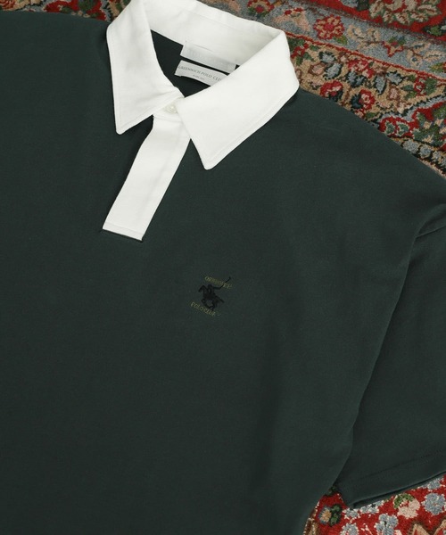 SENSE OF PLACE by URBAN RESEARCH（センスオブプレイスバイアーバンリサーチ）の「『ユニセックス』『別注』GREENWICH POLO CLUB×SOP　ラガー（ポロシャツ・メンズ・バーガンディー/グリーン/ネイビー・MEDIUM/LARGE）」の2枚目の写真