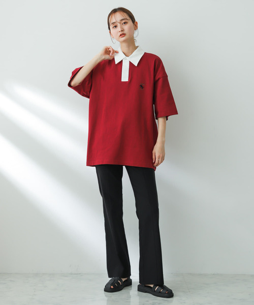 SENSE OF PLACE by URBAN RESEARCH（センスオブプレイスバイアーバンリサーチ）の「『ユニセックス』『別注』GREENWICH POLO CLUB×SOP　ラガー（ポロシャツ・メンズ・バーガンディー/グリーン/ネイビー・MEDIUM/LARGE）」の15枚目の写真