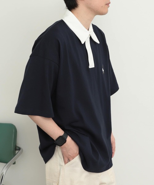 SENSE OF PLACE by URBAN RESEARCH（センスオブプレイスバイアーバンリサーチ）の「『ユニセックス』『別注』GREENWICH POLO CLUB×SOP　ラガー（ポロシャツ・メンズ・バーガンディー/グリーン/ネイビー・MEDIUM/LARGE）」の21枚目の写真