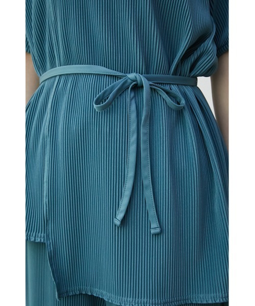AZUL by moussy(アズールバイマウジー)の「PLEATS DESIGN TOPS/プリーツデザイントップス(Tシャツ/カットソー・レディース・ライトブルー/ベージュ/ブラック・MEDIUM/SMALL)」の9枚目の写真