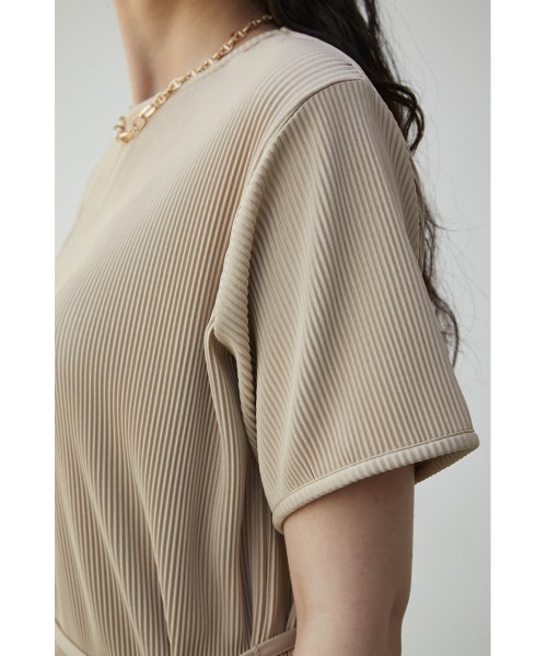 AZUL by moussy(アズールバイマウジー)の「PLEATS DESIGN TOPS/プリーツデザイントップス(Tシャツ/カットソー・レディース・ライトブルー/ベージュ/ブラック・MEDIUM/SMALL)」の15枚目の写真
