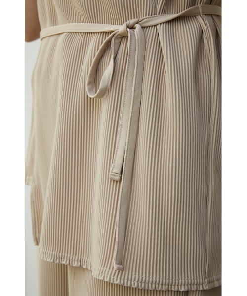 AZUL by moussy(アズールバイマウジー)の「PLEATS DESIGN TOPS/プリーツデザイントップス(Tシャツ/カットソー・レディース・ライトブルー/ベージュ/ブラック・MEDIUM/SMALL)」の7枚目の写真